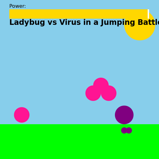 Ladybug vs Virus in a Jumping Battle - AI Prompt #47161 - DrawGPT