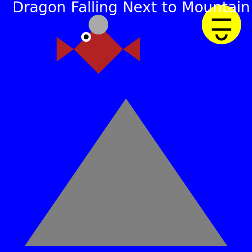 Dragon Falling from the Sky Next to a Mountain - AI Prompt #47610 - DrawGPT