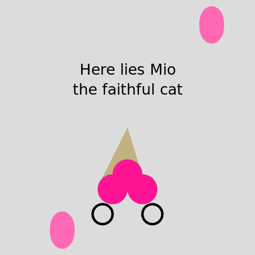 Here lies Mio, the faithful cat - AI Prompt #47677 - DrawGPT