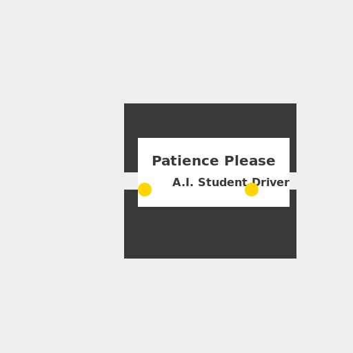 Patience Please A.I. Student Driver - AI Prompt #47851 - DrawGPT