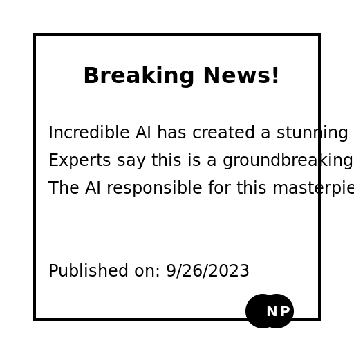 Breaking News: AI Creates a Newspaper on Canvas! - AI Prompt #47978 - DrawGPT