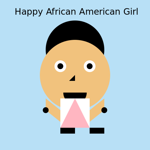 Happy African American Girl - AI Prompt #48592 - DrawGPT