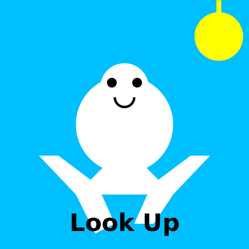 Person looking up at the sky logo - AI Prompt #48954 - DrawGPT