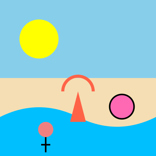 Sea Beach - DrawGPT