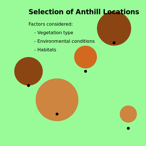 Selection of Anthill Locations - AI Prompt #49713 - DrawGPT