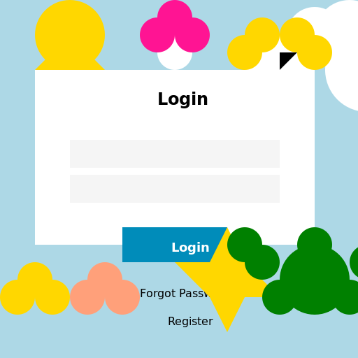 Fancy Login Screen with Forgot Password and Register Links - AI Prompt #49829 - DrawGPT