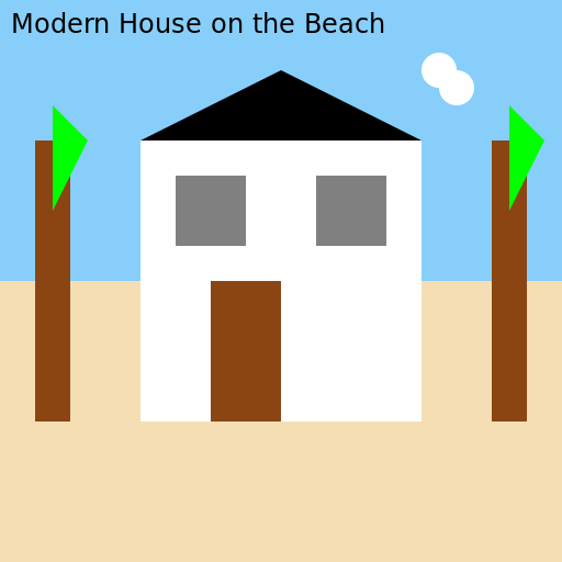 Modern House on the Beach - AI Prompt #49989 - DrawGPT