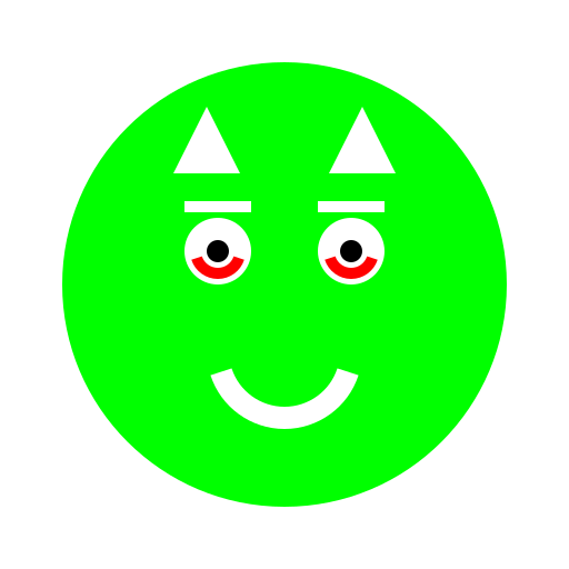 Angry Green Horned Circle Face - AI Prompt #50619 - DrawGPT