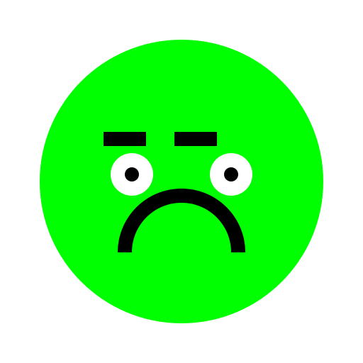 Green Angry Horned Circle Face - AI Prompt #50622 - DrawGPT
