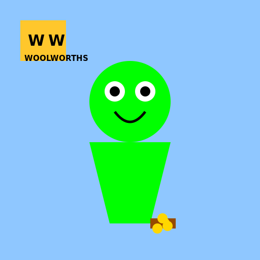 Alien shopping at Woolworths - AI Prompt #50646 - DrawGPT