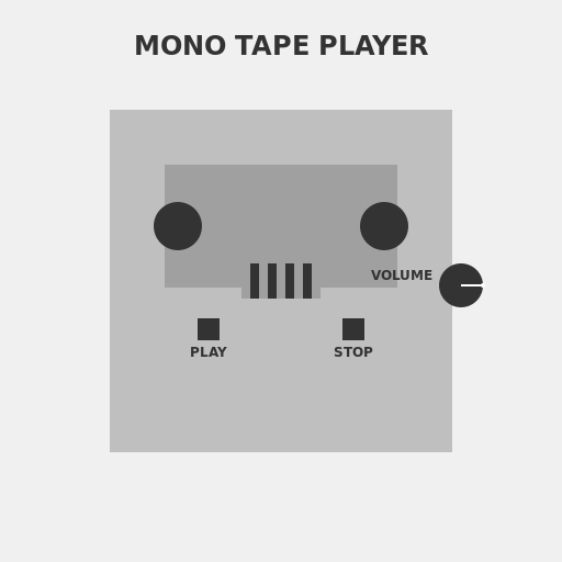 Retro Mono Tape Audio Player - AI Prompt #50943 - DrawGPT