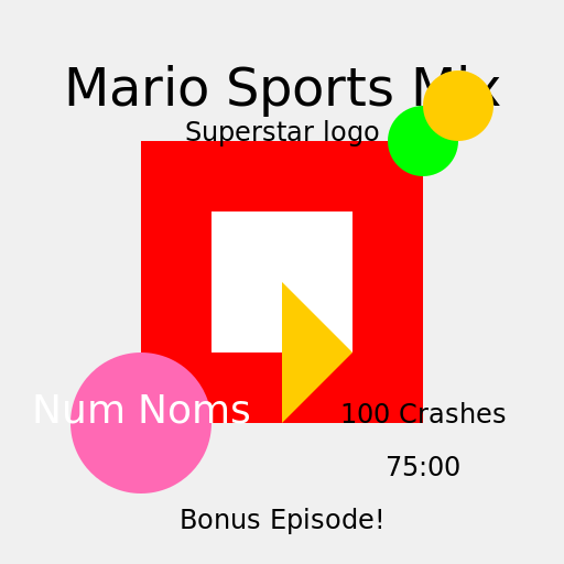 100 crashes part 8. Bonus episode! 75 minutes of Mario Sports Mix Superstar logo - AI Prompt #51468 - DrawGPT