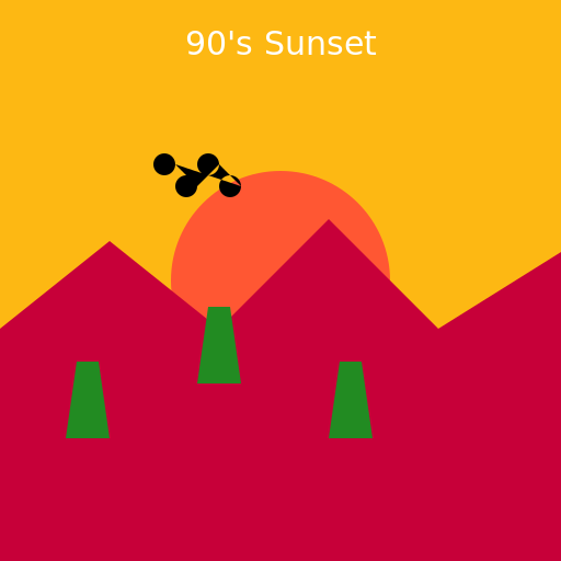 90's Sunset - AI Prompt #51565 - DrawGPT