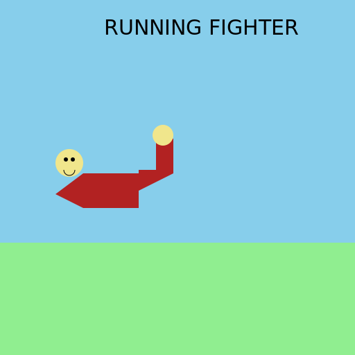 Running Fighter with Hand Open - AI Prompt #52516 - DrawGPT
