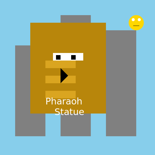 Pharaoh Statue Next to Skyscrapers - AI Prompt #53189 - DrawGPT