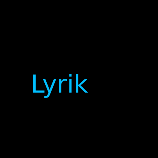 Lyrik in Blue Cursive on Black Background - AI Prompt #54615 - DrawGPT