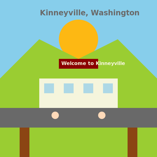 Welcome to Kinneyville, Washington - A Quaint American Town - AI Prompt #55419 - DrawGPT