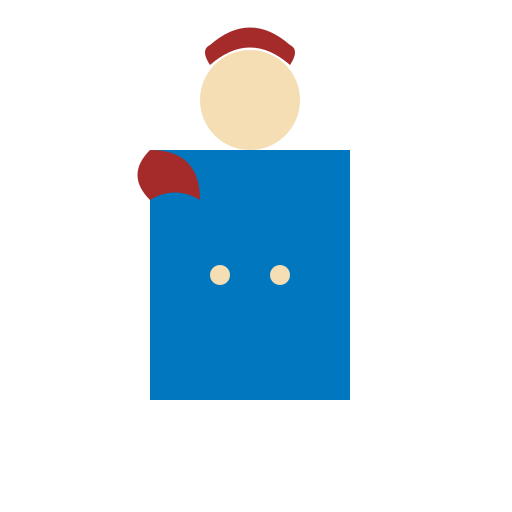 A Cartoon Man with Brown Hair and Blue Outfit - AI Prompt #55632 - DrawGPT