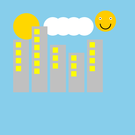 Hamburg skyline with a smiling face in the sky - AI Prompt #55791 - DrawGPT