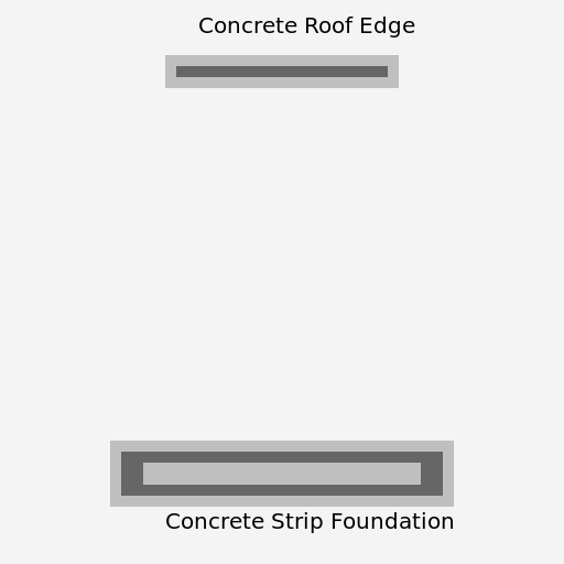 Concrete Strip Foundation and Roof Edge Detail - AI Prompt #55829 - DrawGPT