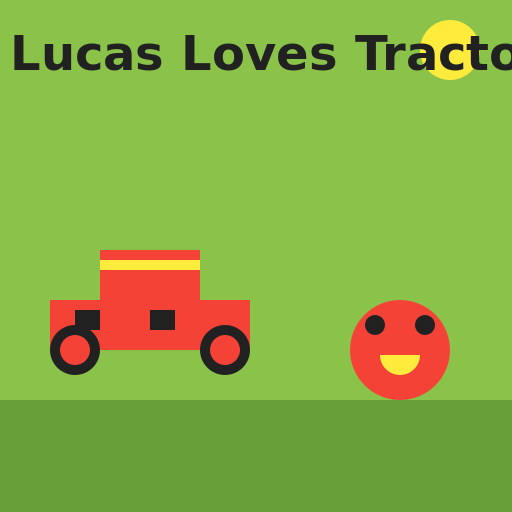 Lucas Loves Tractors Poster - AI Prompt #55856 - DrawGPT