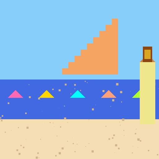 A Colorful Beach with Sandcastles - AI Prompt #56031 - DrawGPT