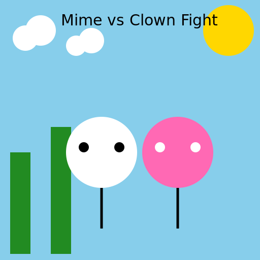Mime vs Clown Fight - AI Prompt #56057 - DrawGPT
