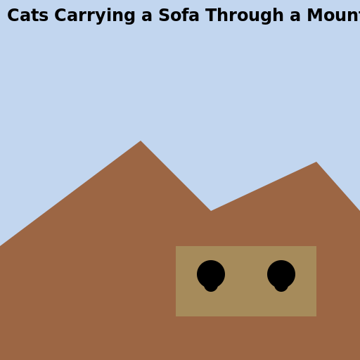 Cats Carrying a Sofa Through a Mountain Area - AI Prompt #56079 - DrawGPT