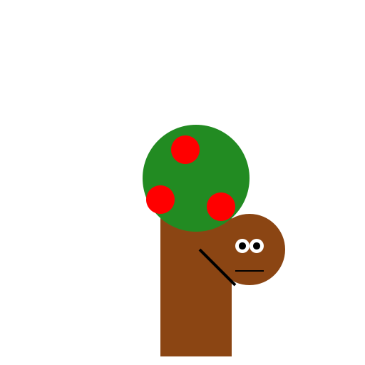 Apple Tree with a Monkey on it - AI Prompt #56122 - DrawGPT