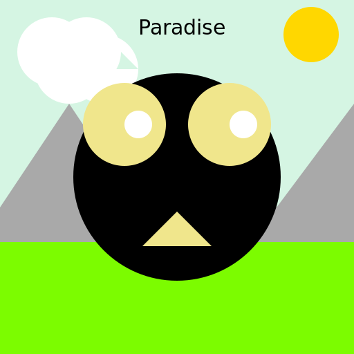 Kuromi sitting looking at paradise - AI Prompt #56134 - DrawGPT