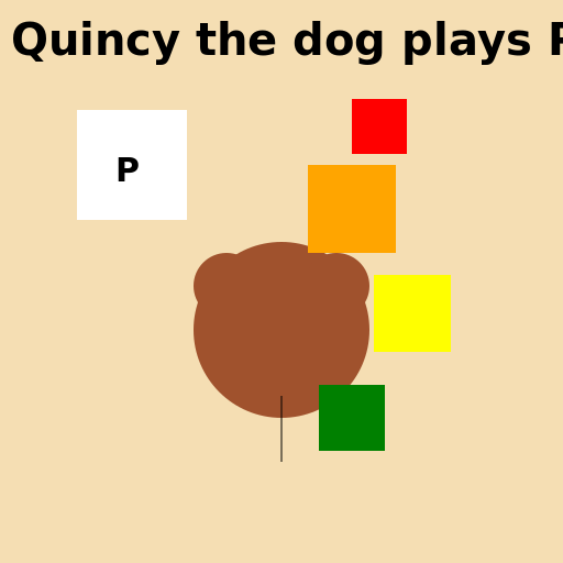 Quincy the Dog Playing Paper vs Blocks - AI Prompt #57168 - DrawGPT