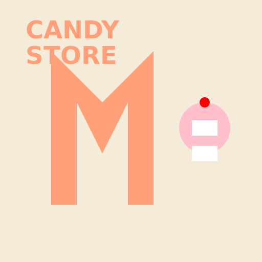 Candy Store Logo with Letter M - AI Prompt #57492 - DrawGPT