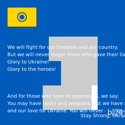 Ukraine Strong - A Tribute to Ukrainian Nationalism - AI Prompt #57594 - DrawGPT