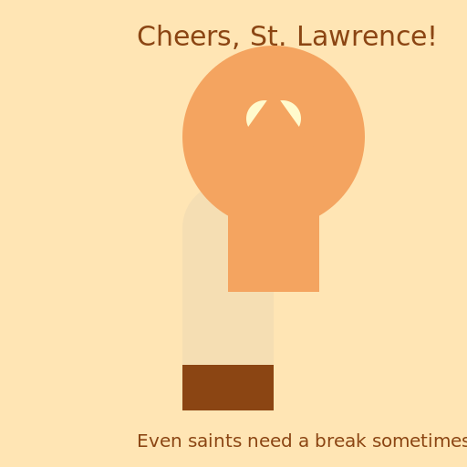 St. Lawrence enjoying a cold one - AI Prompt #58203 - DrawGPT