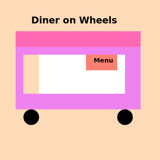 1990's Diner Foodtruck - AI Prompt #58448 - DrawGPT