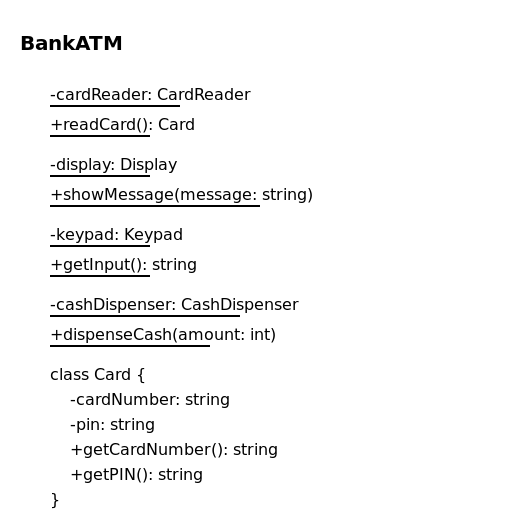 Bank ATM Component Diagram - AI Prompt #58467 - DrawGPT
