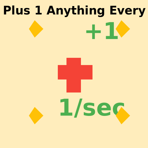 Plus 1 Anything Every Second Game Logo - AI Prompt #58646 - DrawGPT