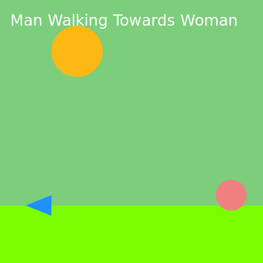 A Man Walking Towards a Woman in a Field - AI Prompt #58782 - DrawGPT
