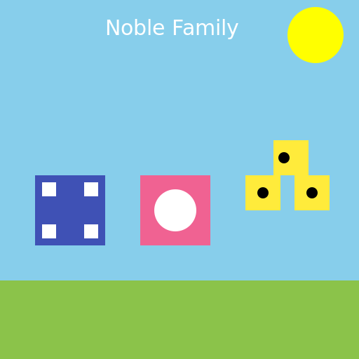 Noble Family of Duke and Lady with their 3 Sons - DrawGPT