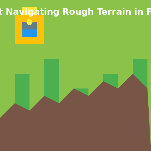 Robot Navigating Rough Terrain in Forest - DrawGPT