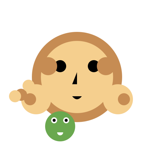 Monkey Holding a Frog - DrawGPT