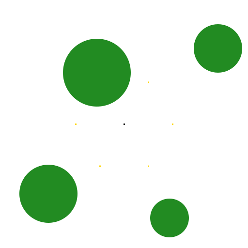 White Square with a Point and Trees - DrawGPT