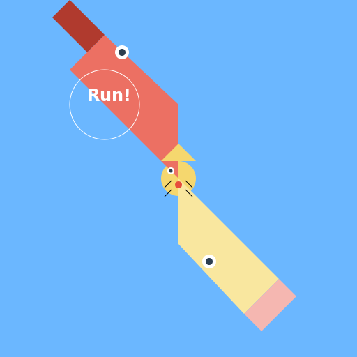 Dog chasing a cat chasing a mouse - DrawGPT