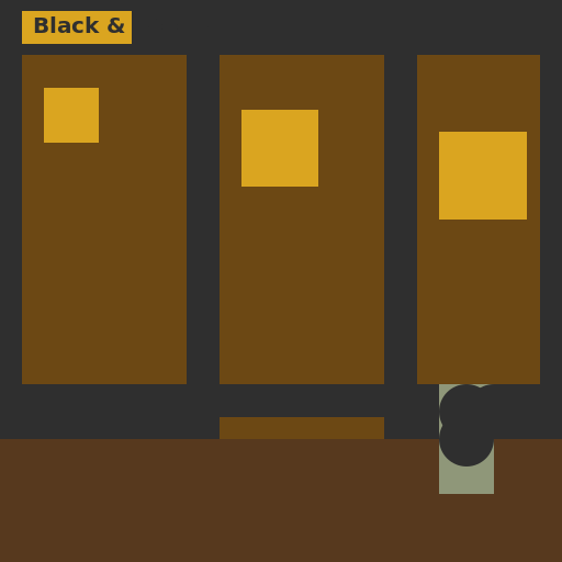 Black and Woody Shop Interior - DrawGPT