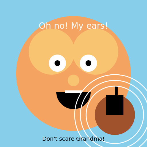 코코몽 Monkey (As Lance) is using airhorn and scaring 세균킹 Mouse (As Grandma) - DrawGPT