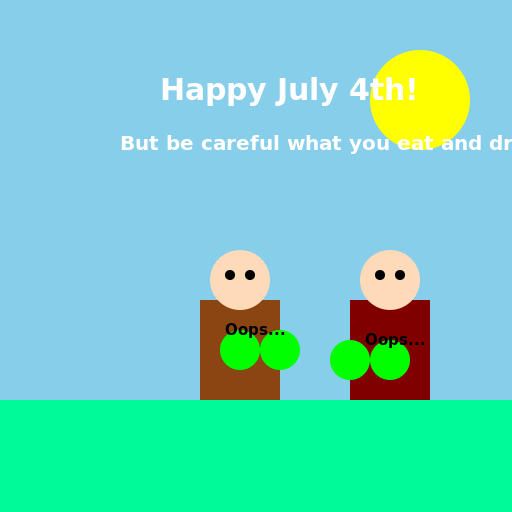 코코몽 Monkey and 세균킹 Mouse July 4th party gone wrong - DrawGPT