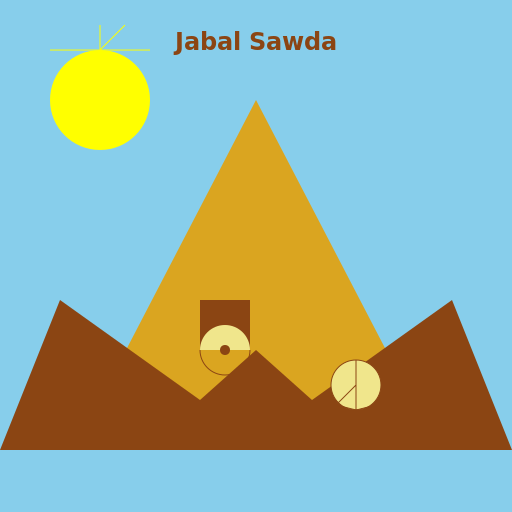 Jabal Sawda - A majestic mountain peak in Saudi Arabia - DrawGPT