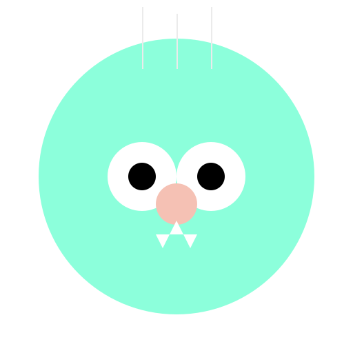 Alien with 3 antena as hair, Dora like eyes, circular nose, triangular teeth - DrawGPT