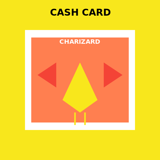 Cash Card Charizard Pokemon Card Drawing - DrawGPT