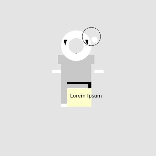 A Person in a Lab Coat Writing with an Empty Head - DrawGPT